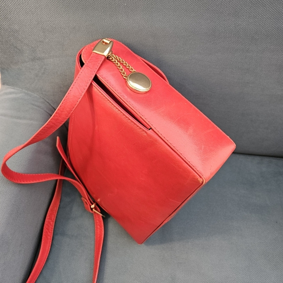 Vintage Orange brick ONE OF A KIND leather bag. - Picture 4 of 7